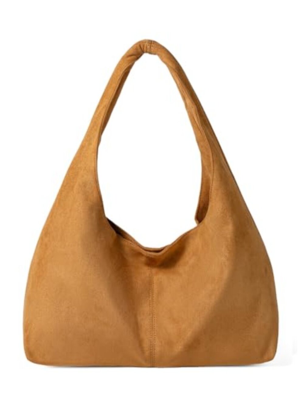 Suede Tote Bag Retro Crescent Shoulder Hobo Purse Underarm Work Bag